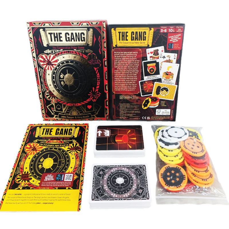Настольная игра THE GANG кооперативный покер, в стиле Техасский холдем, 3–6 игроков, английская версия