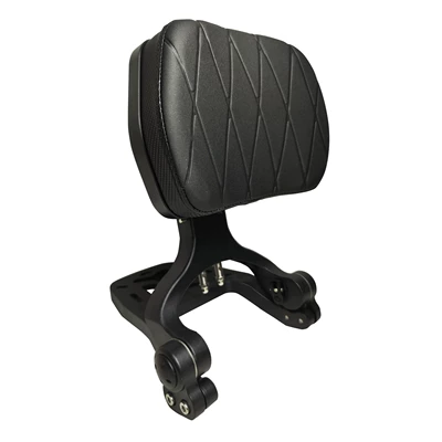 bumper motorcycle carbon steel matte — Motorcycle bumper - upgraded-type-a-folding-backrest-diamond-black-line