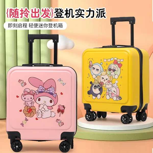 Children's Trolley Case Frosted Model Printable Logo 18-Inch Universal Wheel Suitcase Gift Wholesale Cartoon Suitcase