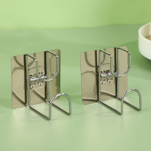 Kitchen bathroom basin hook, no trace, nail-free, bathroom adhesive hook, no punching, basin storage rack, towel hanging rack