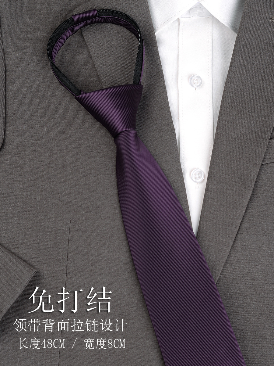 メーカーの国境を越えたメンズフォーマルウェアハイエンドレトロブラックとグレーのネクタイビジネスカジュアルジッパープロの仕事用手作り