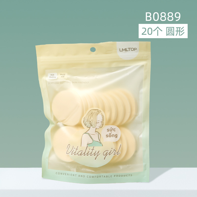 LMLTOP, polvo de bloque cuadrado, 20 piezas, seco y húmedo, maquillaje de estudio, maquillaje