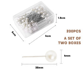 Vestido de novia fijo nacarado aguja 8*60mm nacarado blanco marfil blanco alargado tela gruesa patchwork posicionamiento aguja cabeza grande nacarado aguja