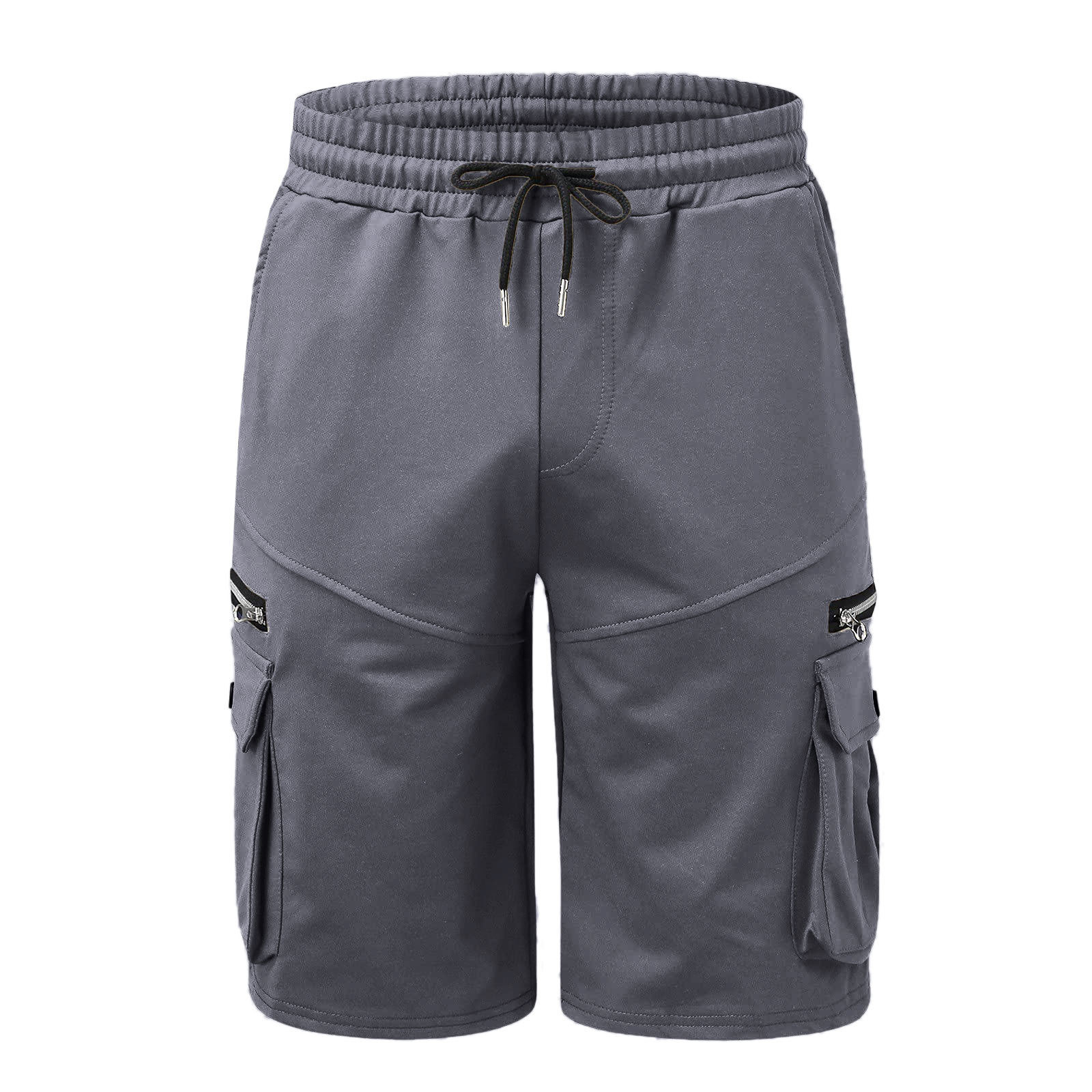 Herr sommar arbetsshorts i bomull, lös passform casual_voghion.com