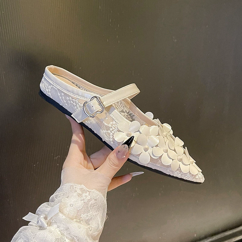 2025 новые дикие сетчатые марлевые маленькие ароматные ленивые туфли на улице