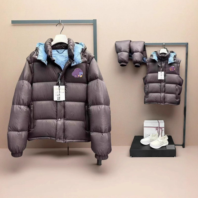 Cyclone 2-in-1 Hooded down Jacket with Detachable Sleeves and Vest Design, Same Style for Men and Women Cyclone 2-in-1 Hooded down Jacket with Detachable Sleeves and Vest Design, Same Style for Men and Women