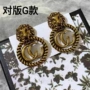 ol字母狮子头复古耳坠