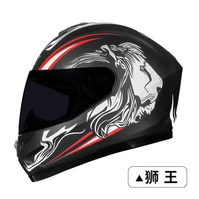 Motosiklet kaskı (dəbilqə) — Electric Safety Helmets, Gray, 3C Certified - lion-with-black-tea-lenses-m