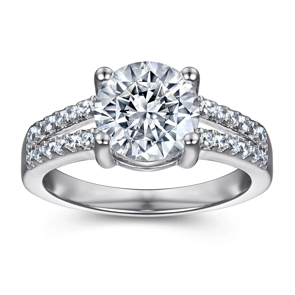 通琳 Fashionable trend ring, European style, silver 925 sample, 1 carat