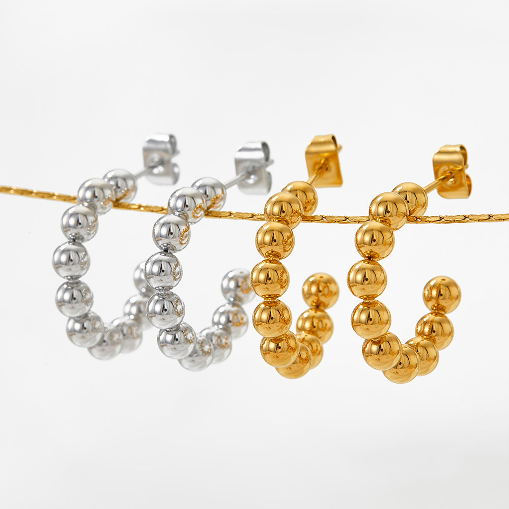 16K Gold Plated, White Gold Plated, Gold Plated Plating Material Earrings Classification 1 Pair Quantity 1 Pair Retro Geometric Plating 304 Stainless Steel 16K Gold Plated White Gold Plated Gold Plated Earrings
