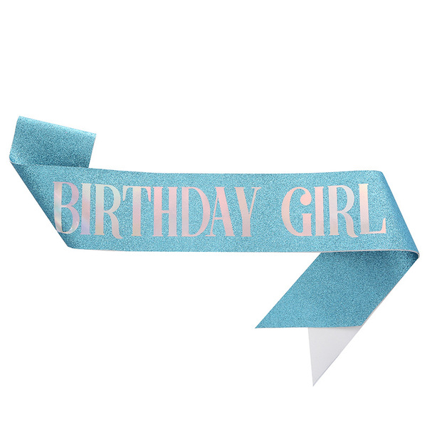 Cross-border birthday party glitter shoulder strap etiquette belt…