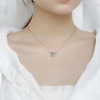 Summer genuine fresh zirconium, universal necklace, silver 925 sample