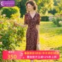 v领修身夏季女短袖茶歇