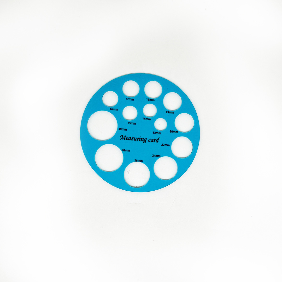 둥근 파란색 단면 인쇄 + 프렌치 자 + 진주빛 가방 포장