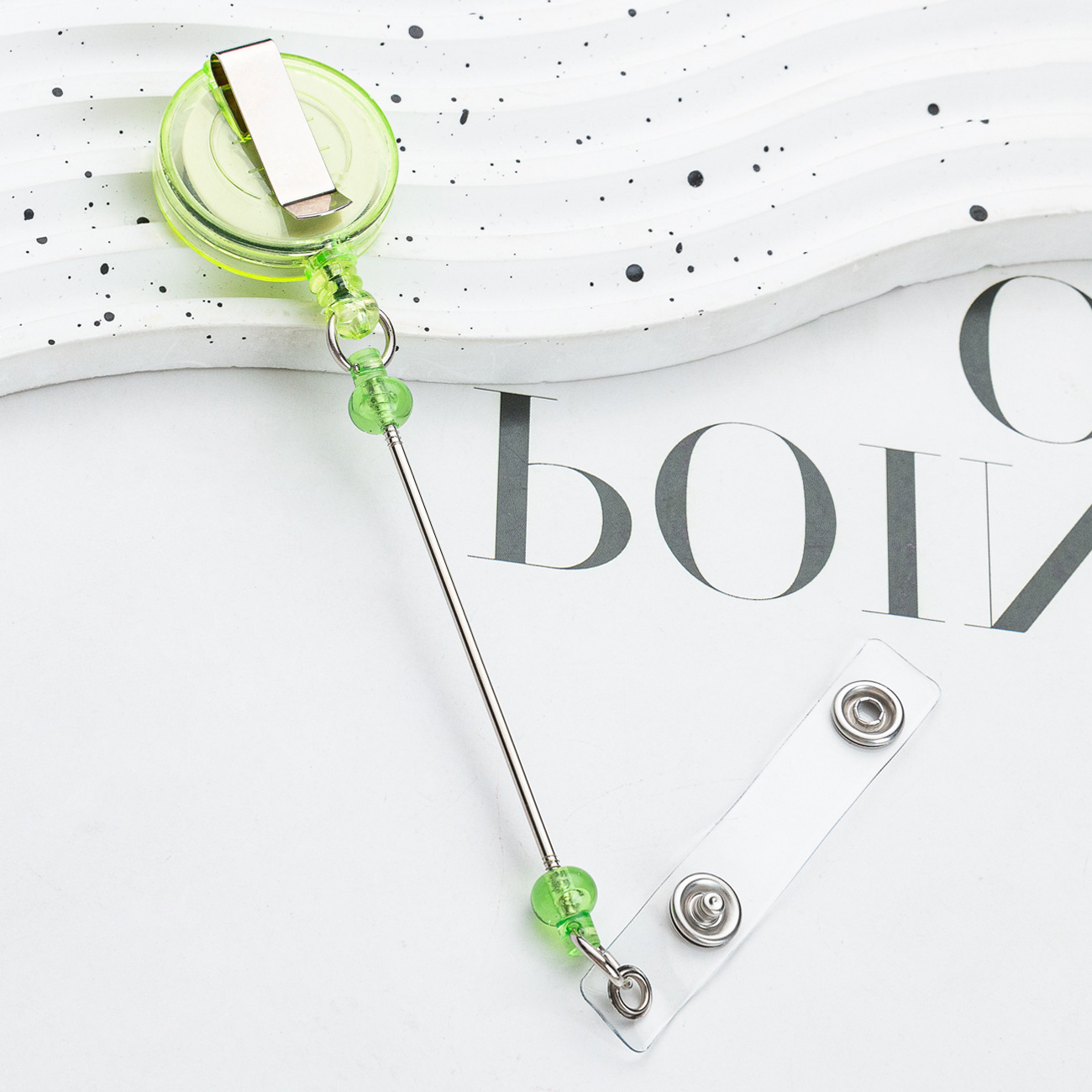 Titular de la tarjeta retráctil hebilla fácil de tirar DIY cuentas llavero hebilla retráctil Enfermera Insignia certificado fácil de tirar hebilla de cable