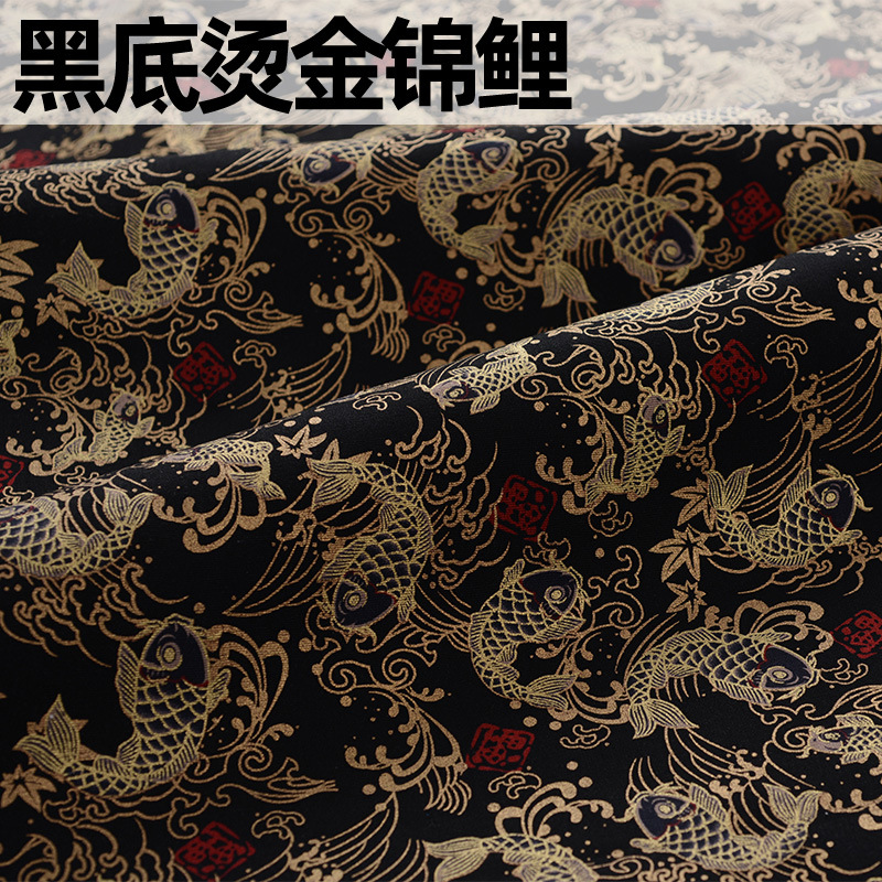 검은 배경에 브론징 잉어