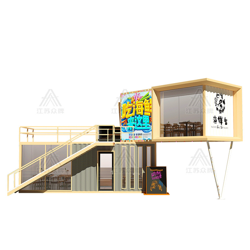 Contenedor red de viviendas móviles tienda de té con leche roja tienda móvil tienda de contenedores quiosco de café tienda