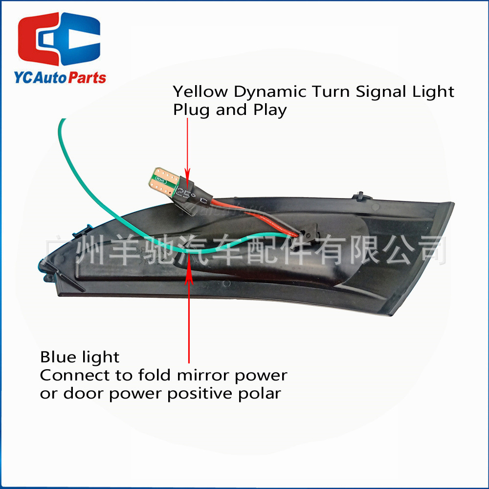 Aplicable a Renault Clio IV 13 - 18 modificado Espejo retrovisor LED Lámpara de corriente Luz de dirección