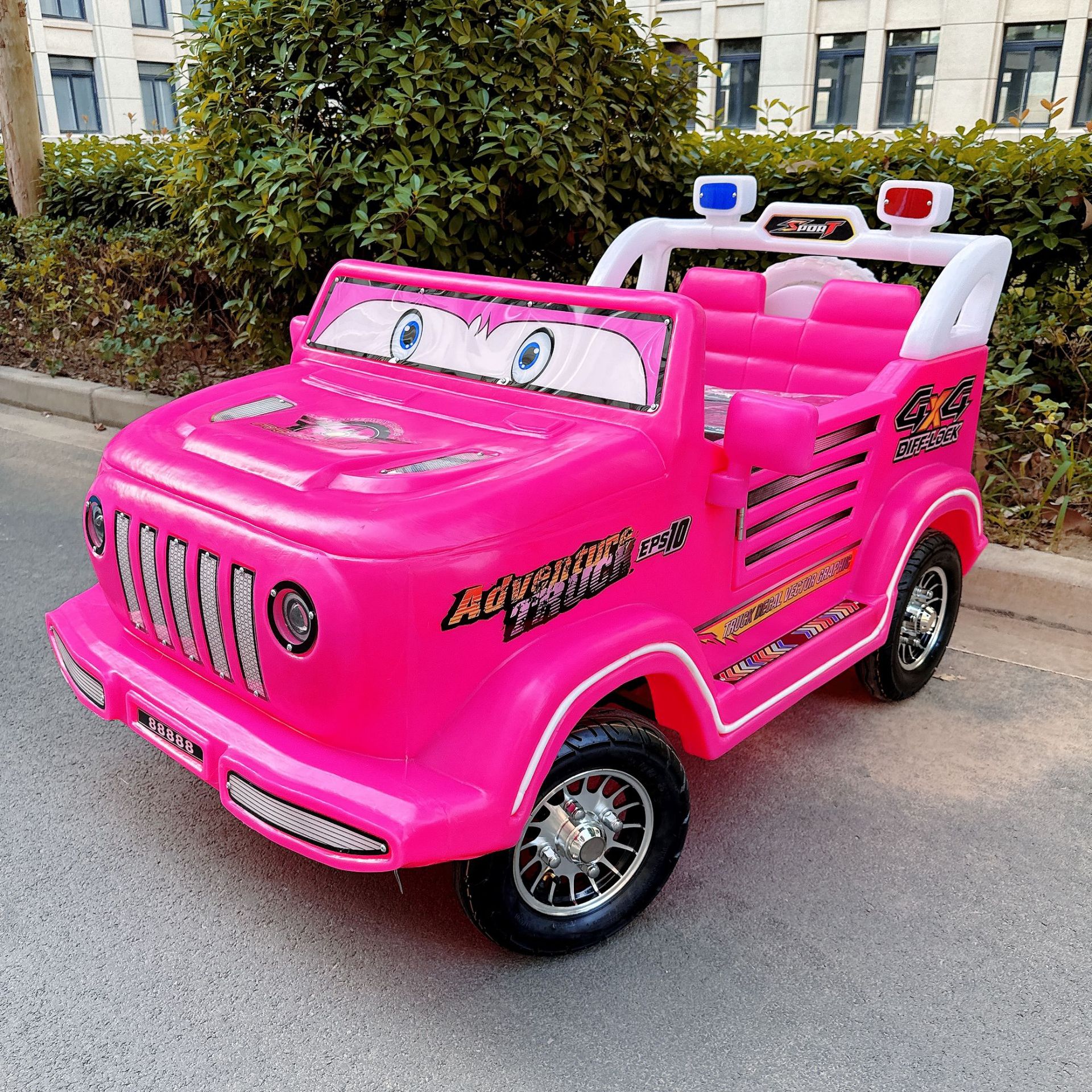 Indoor de alta gama coche de juguete eléctrico para niños cuadrado iluminante coche de atracciones de fibra de vidrio gran rueda coche de atracciones