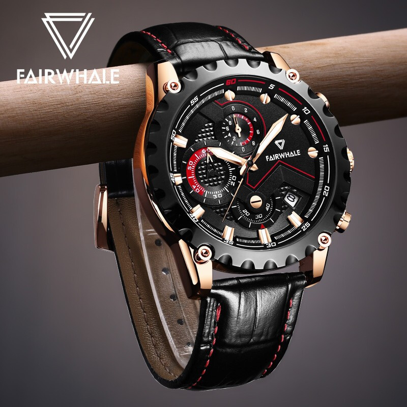 Mark Waffee Brand Watch Cross-border Multi-functional Luminous Chronograph Waterproof Men's Business Quartz Watch