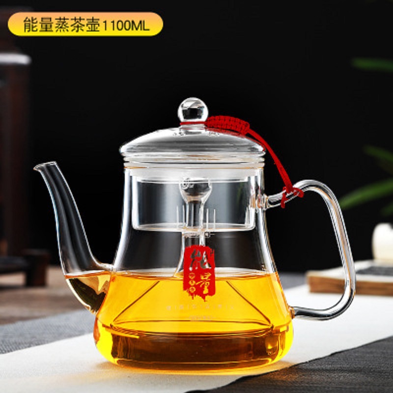 Fábrica al por mayor tetera de vidrio de alta borosilicato material tetera de cocina olla de energía de gran capacidad estufa de cerámica eléctrica tetera de flores y hierba
