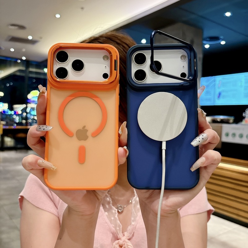 iPhone17promax镜头支架手机壳苹果16磁吸15肤感磨砂14防摔保护套|undefined