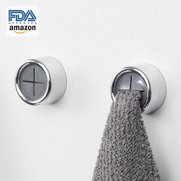 Creative Round Towel Hook Strong Viscose Kitchen Wall Hanging Non-perforated Seamless Hook Dormitory Hook in stock