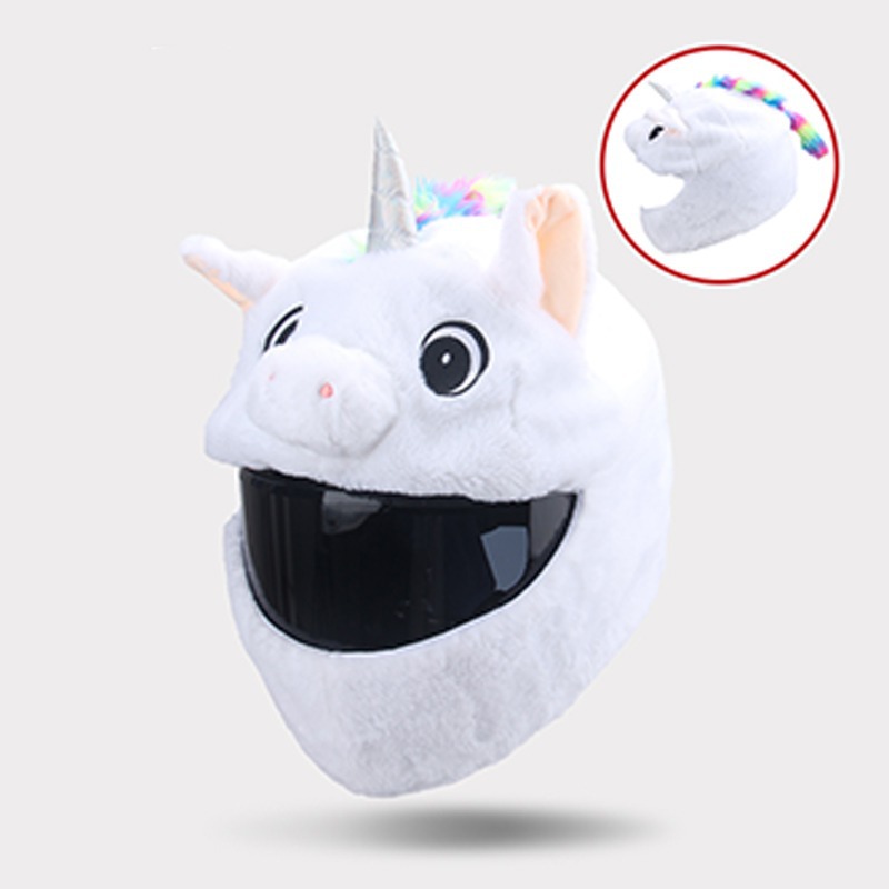 Cross-Border Foreign Trade Wholesale Motorcycle Helmet Covers Stitch Pikachu Santa Claus Cartoon Plush Animal Masks