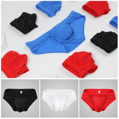 Three-dimensional bag mesh, thin, soft and smooth men's triangle thong underwear