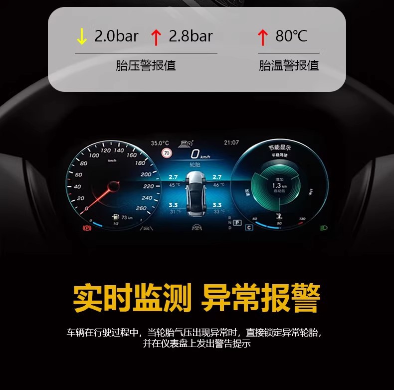 Bmw-Specific X1X2X3X4X5X6Mini Tire Pressure Sensor, Built-In Tire Pressure Monitoring for Vehicles, Programmable