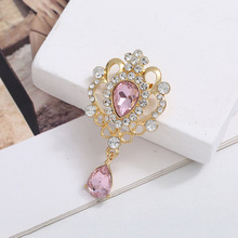 跨境合金水钻60*32水滴亚克力DIY吊坠花盘钻扣 服饰鞋帽装饰辅料