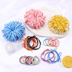 彩色頭繩 發圈皮筋髮飾卡通簡約童趣創意diy奶油膠頭飾樹脂配件