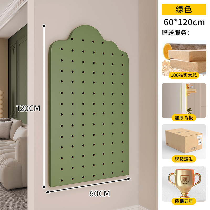 Tablero de agujero de madera maciza, estante de pared, entrada, forma de nogal, decoración de pared, pantalla de almacenamiento
