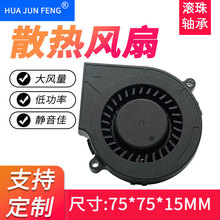 7515涡轮鼓风机 12V24V小型75*75*15mm 洗碗机7015防水离心风机