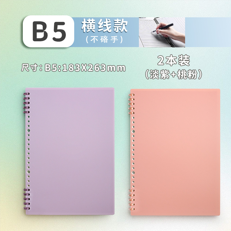 B5 horizontal line · 2 books [Purple+Fan] total 240 pages