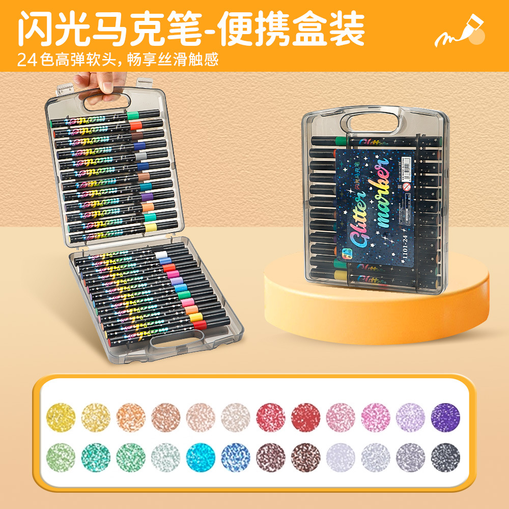 Transfronterizos de una sola cabeza flash marcador de arte estudiantes pintando graffiti flash marcador fluorescente al por mayor en stock