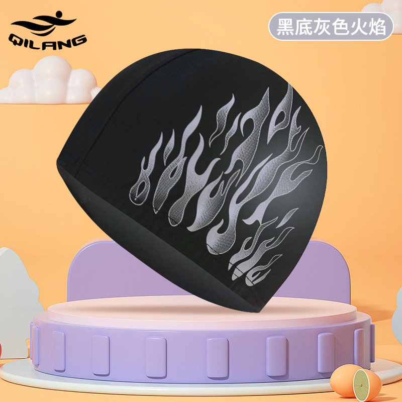 Gorro de natación de gran llama hombres adultos transpirable moda protección del oído no apriete nylon natación gorra fábrica al por mayor