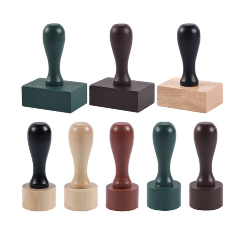 Cross-border wooden handle rubber stamp DIY journal stamp Wood-made seal stamp material journal stamp