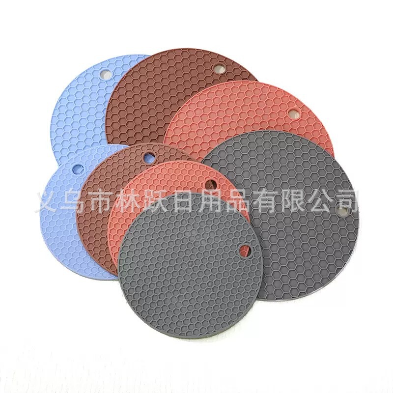 跨境热销隔热垫餐垫硅胶蜂窝隔热垫硅胶垫圆形锅垫碗垫餐桌垫杯垫|undefined