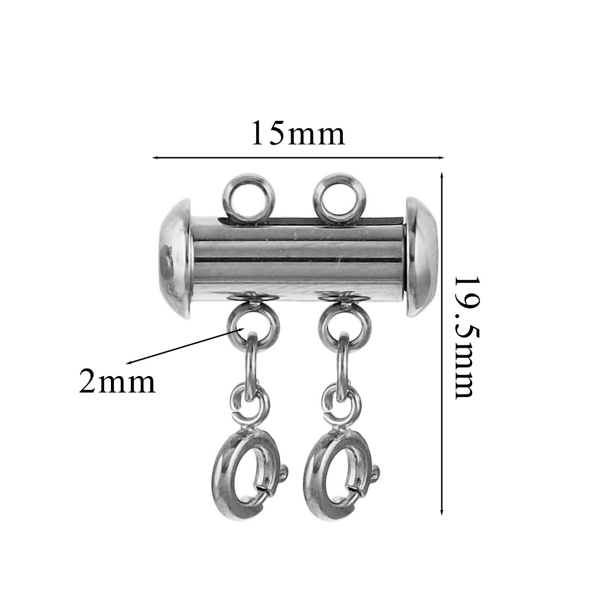 Acero inoxidable transfronterizo resorte magnético hebilla langosta hebilla conector hebilla estratificado collar brazalete joyería DIY image 7