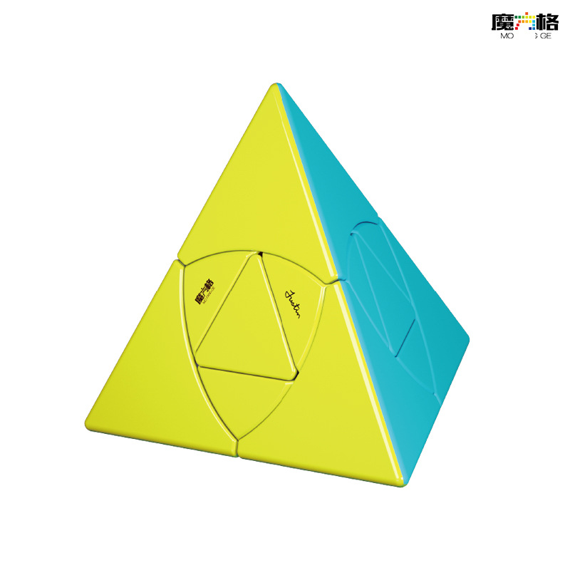 Qiyi Cubo de Rubik Cubo de Rubik Marrom Dourado Triangular Cubo de Rubik em formato especial Corrida Suave Brinquedos Educativos para Educação Infantil Atacado