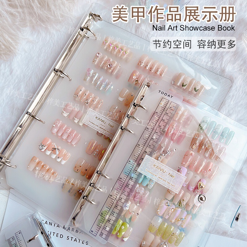 Nail Art Storage Book 2026 New Model Nail Art Collection Book Nail Display Board Sample Storage Box Color Chart