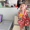 Skirt, cute dress, summer clothing, flowered, lifting effect, for 3-8 years old