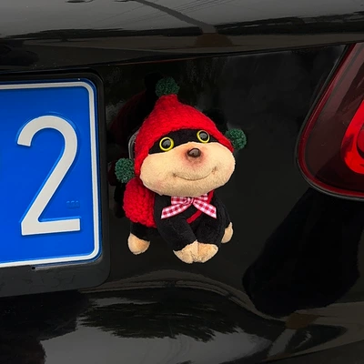 Car ornaments | Motorcycle Ornaments Car Exterior - red-hat-red-bow-tie-bee-dog-tail-hanging