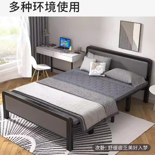 Foldable Bed Home Single Bed 1.2 m Nap Bed Double Bed Four-fold Portable 1.5 m Nap Bed Hard Bed