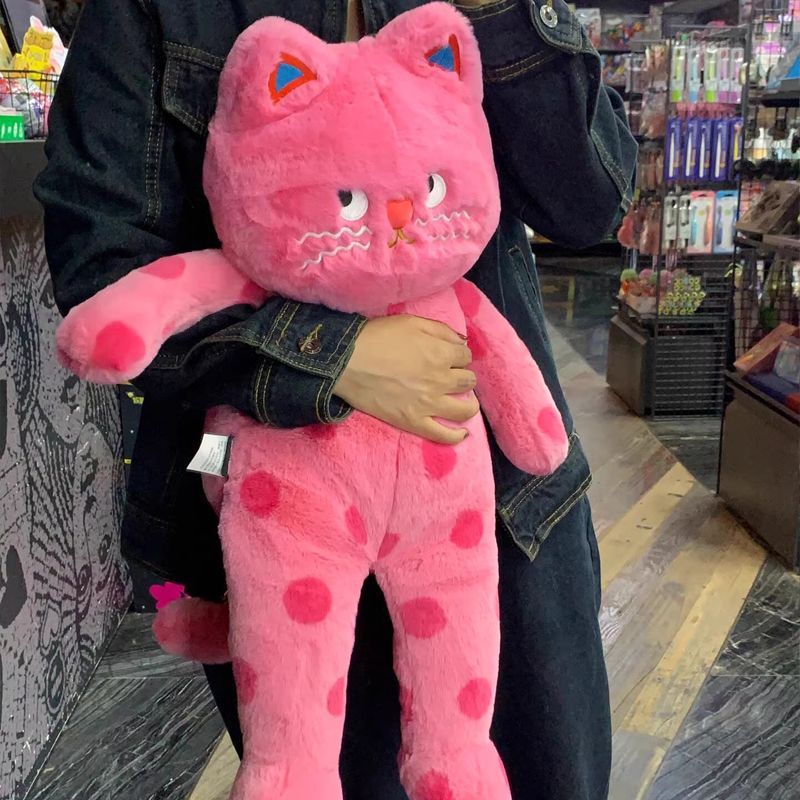 Extra Large Cute Polka Dot Cat Lunch Break Pillow Cushion Doll Plush Doll Girl Birthday Gift Wholesale