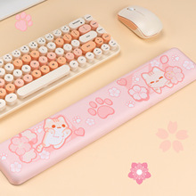 樱花猫手腕托ins可爱游戏护腕垫办公键盘鼠标垫记忆棉垫手托 原创