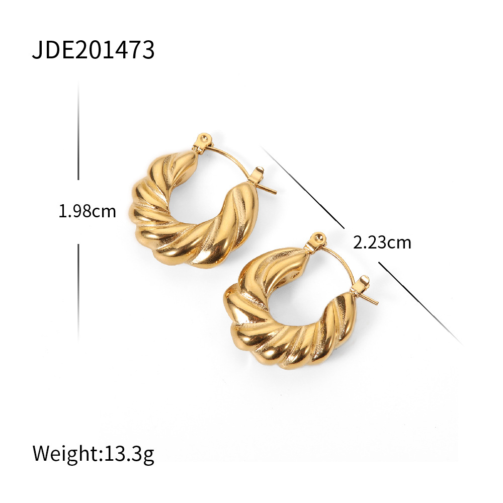 Jieding Pendientes de acero inoxidable europeos y americanos Pendientes de perlas de lujo ligero, sentido de diseño femenino, joyería de acero de titanio de nicho transfronterizo