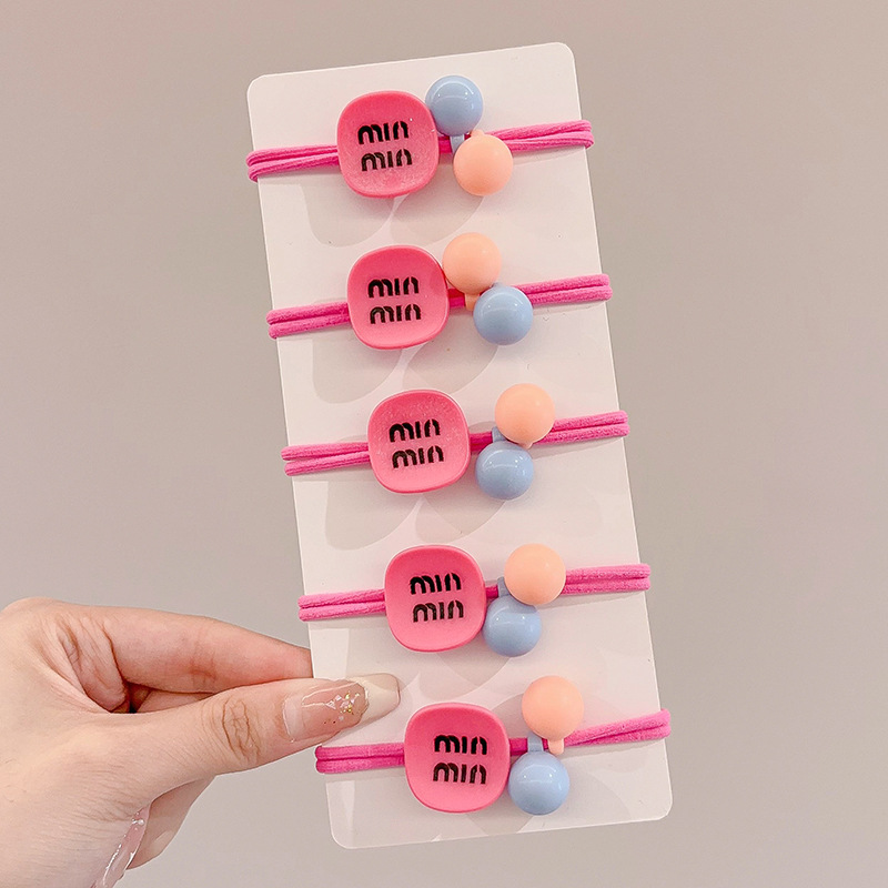 Coreana para niños correa de cabello anillo de cabello niñas de cabello de cola de caballo de color duradero estudiantes de alta elasticidad no es fácil cortar la cuerda