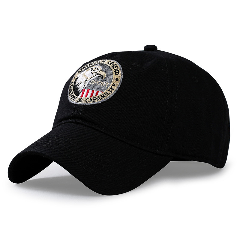 Hat Men's Summer Black Korean Baseball Cap Trendy Brand Middle-Aged Sun Protection Visor Trendy Casual Youth Peaked Cap